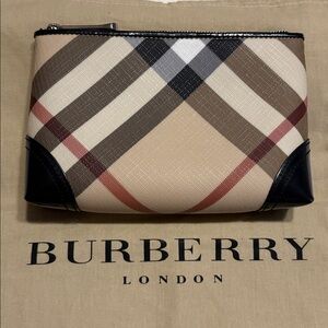 Authentic Burberry Plaid cosmetic bag